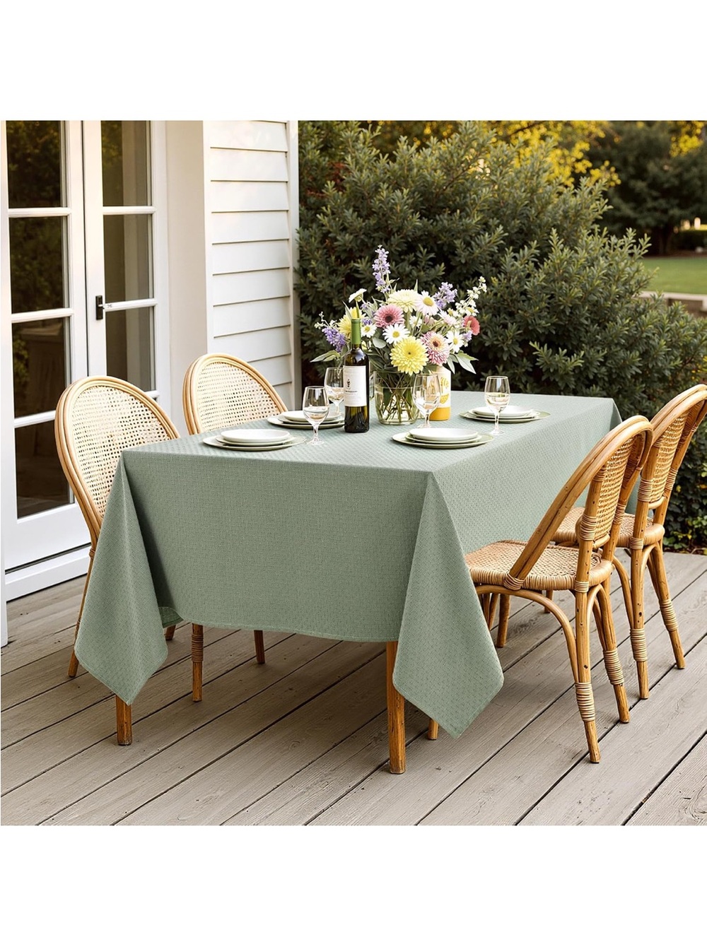 Outdoor Sage Green Tablecloth - Brand